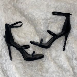 Forever 21 thin strap black heels